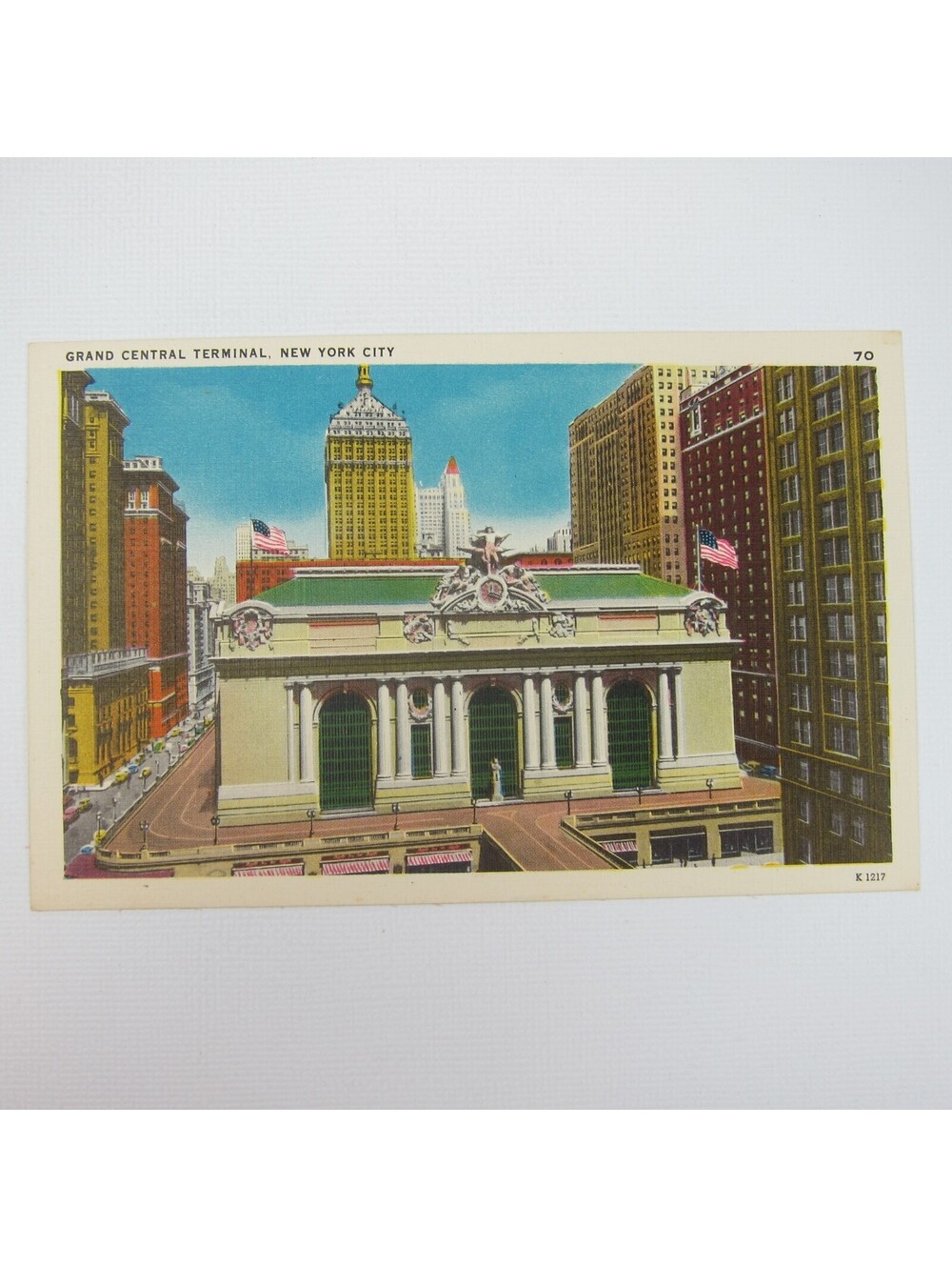 Vintage Linen Postcard Grand Central Station Terminal New York City UNPOSTED